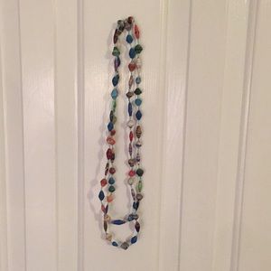 Magazine bead necklace multicolored